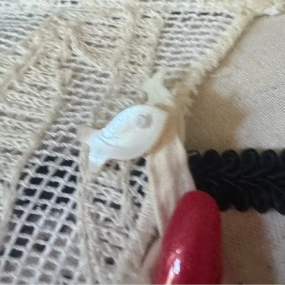 FREE PEOPLE WILLOW LACE TIE FRONT OPEN TOP OS - Picture 7 of 8